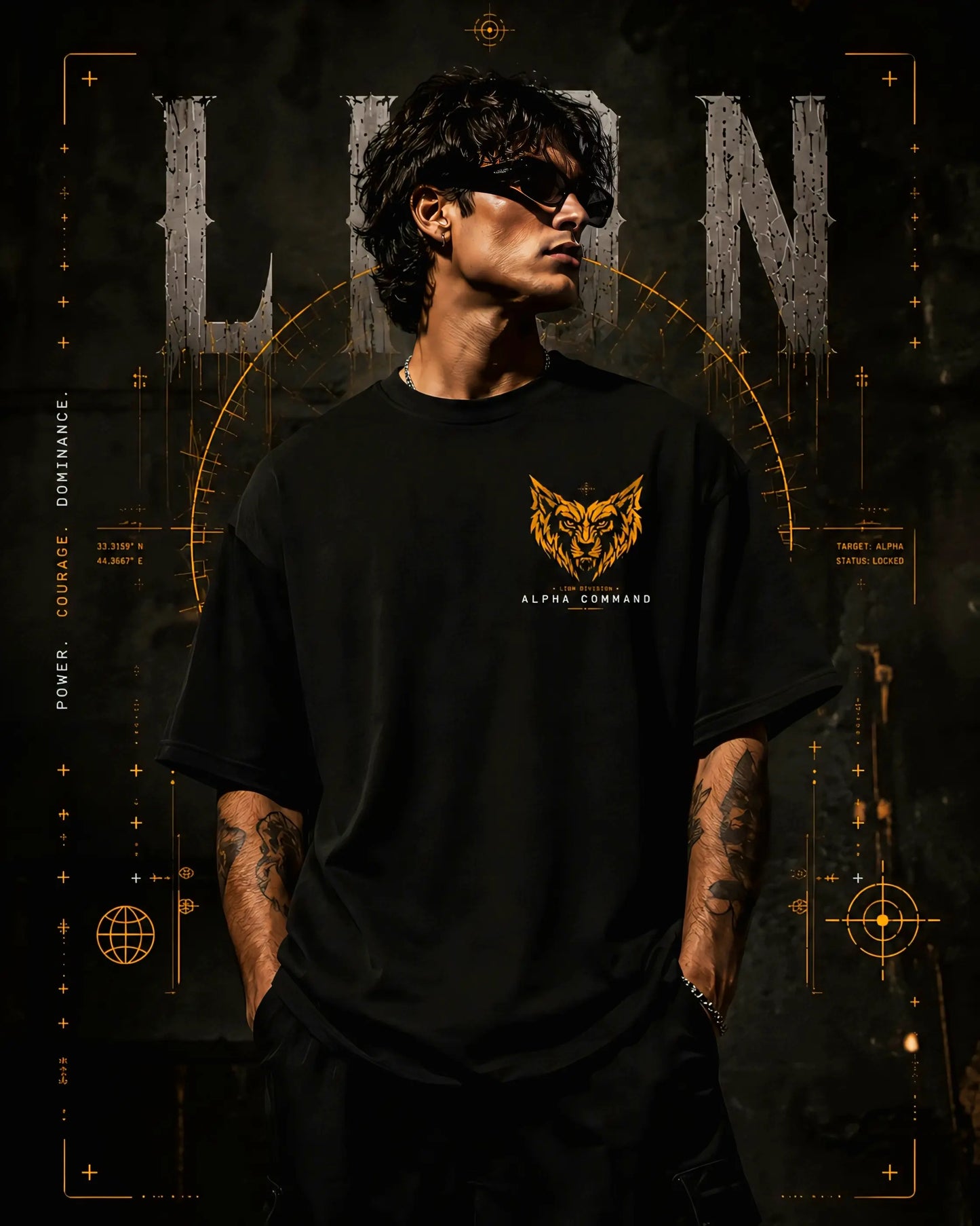 Teeraga Lion Division Oversized T-Shirt
