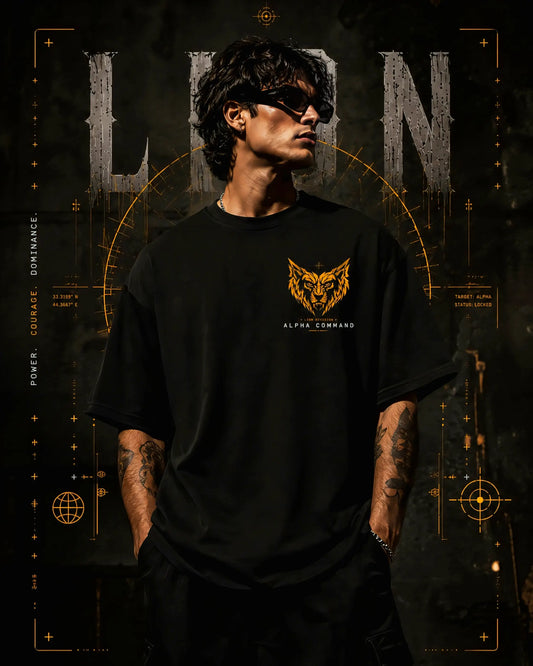 Teeraga Lion Division Oversized T-Shirt