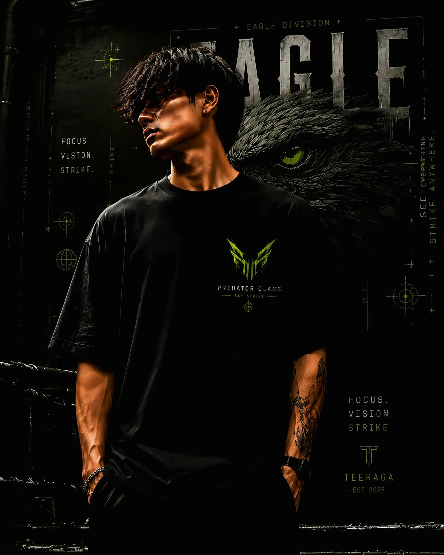 Teeraga Eagle Division Oversized T-Shirt