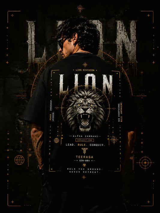 Teeraga Lion Division Oversized T-Shirt
