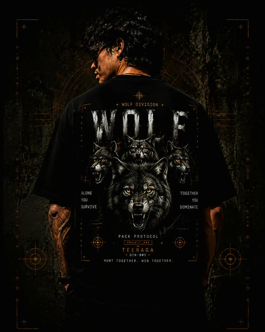 Teeraga Wolf Division Oversized T-Shirt