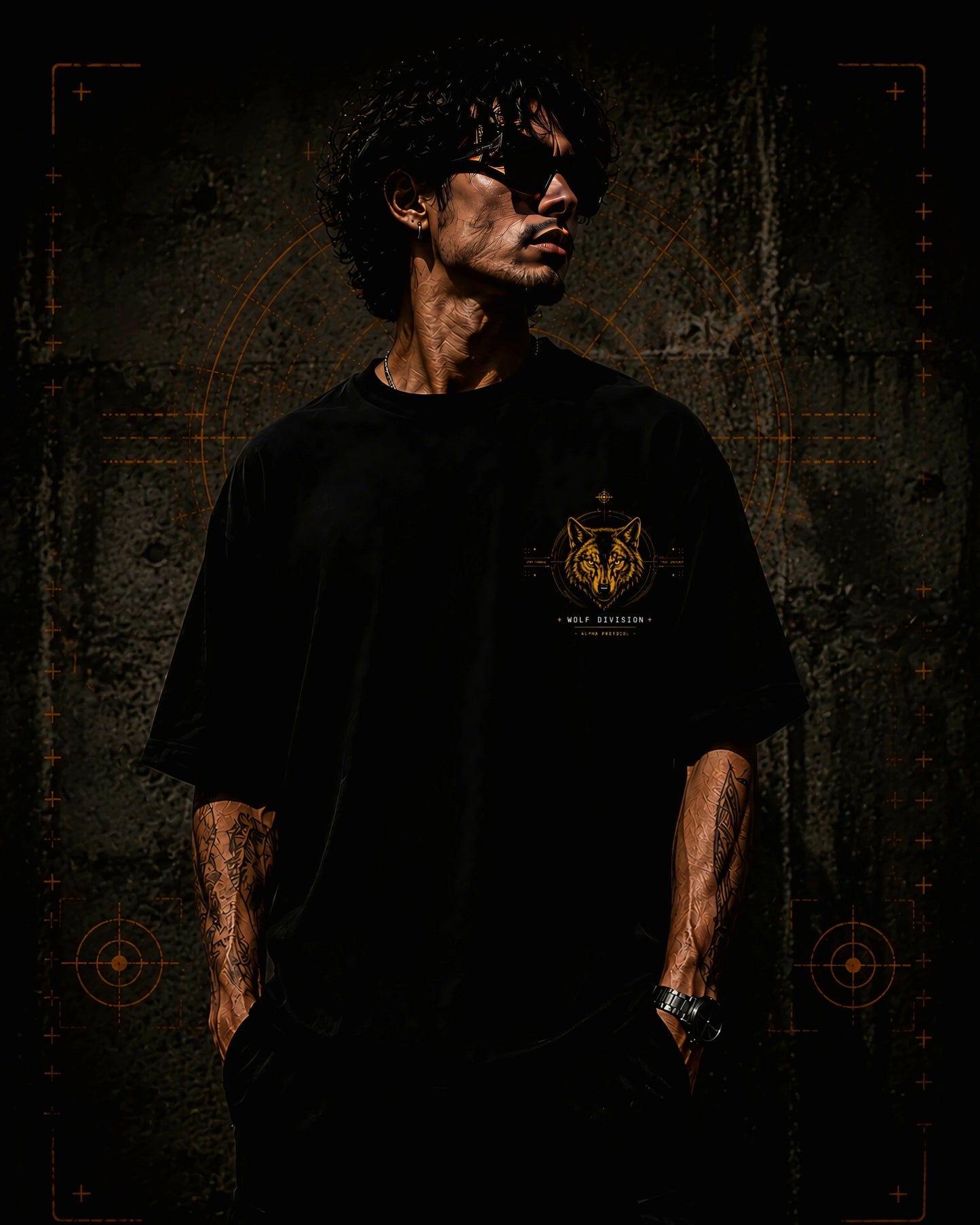 Teeraga Wolf Division Oversized T-Shirt