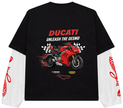 Teeraga Ducati Redline LS Tee - TeeRaga