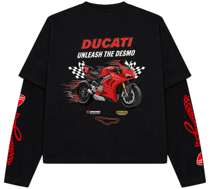 Teeraga Ducati Redline LS Tee - TeeRaga